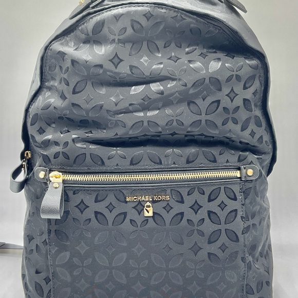 Michael Kors Floral Kelsey Nylon Large Backpack Black main image 12
